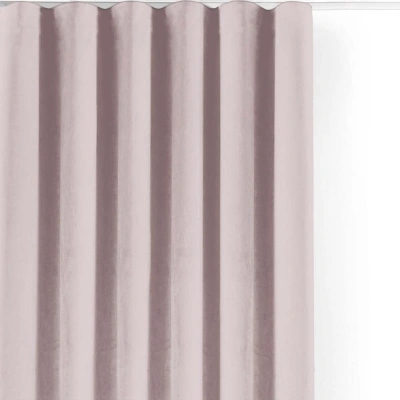 Světle růžový sametový dimout závěs 530x250 cm Velto – Filumi
