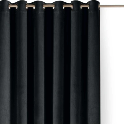 Černý sametový dimout závěs 265x270 cm Velto – Filumi