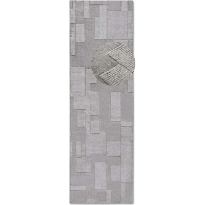 Šedý ručně tkaný vlněný běhoun 80x250 cm Wilhelmine – Villeroy&Boch