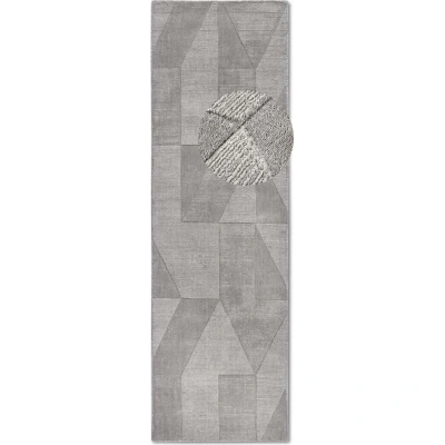 Šedý ručně tkaný vlněný běhoun 80x250 cm Ursule – Villeroy&Boch
