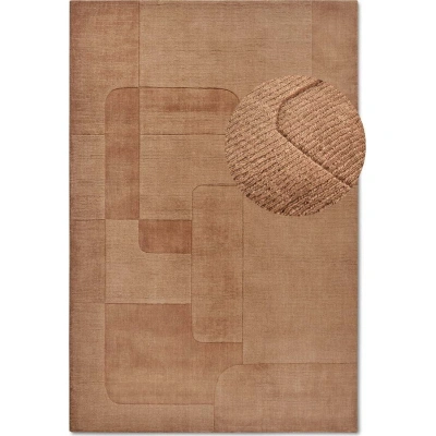 Hnědý ručně tkaný vlněný koberec 80x150 cm Charlotte – Villeroy&Boch