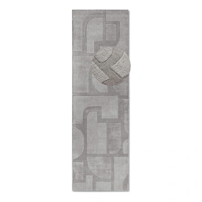 Šedý ručně tkaný vlněný běhoun 80x250 cm Alexis – Villeroy&Boch