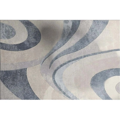 Modro-krémový pratelný koberec s příměsí bavlny 100x150 cm Stripy – Conceptum Hypnose