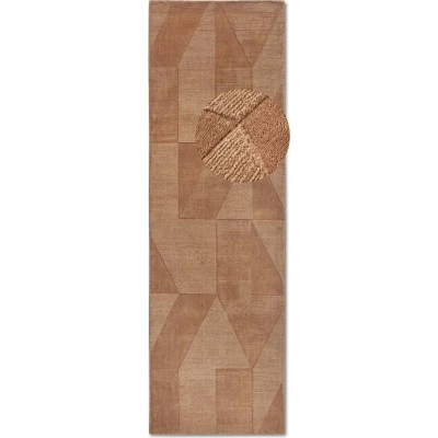 Hnědý ručně tkaný vlněný běhoun 80x250 cm Ursule – Villeroy&Boch