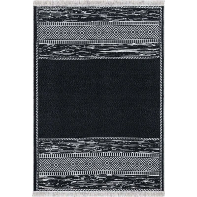 Černo-bílý bavlněný koberec Oyo home Duo, 60 x 100 cm